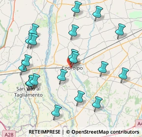Mappa Via degli Orti, 33033 Codroipo UD, Italia (8.8585)