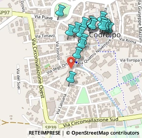 Mappa Via degli Orti, 33033 Codroipo UD, Italia (0.2495)