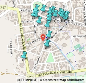 Mappa Via degli Orti, 33033 Codroipo UD, Italia (0.248)