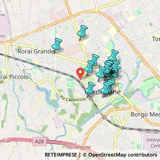 Mappa Largo San Giacomo, 33170 Pordenone PN, Italia (0.702)