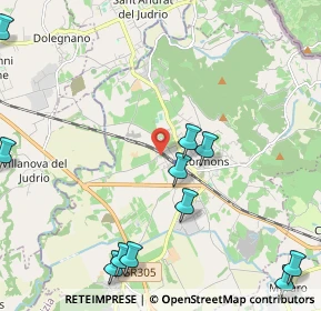 Mappa Via Judrio, 34071 Cormons GO, Italia (2.955)