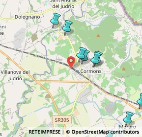 Mappa Via Judrio, 34071 Cormons GO, Italia (2.62545)