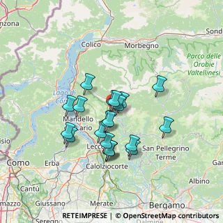 Mappa Via Fiumicello, 23818 Pasturo LC, Italia (11.082)