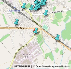 Mappa Via Isonzo, 34071 Cormons GO, Italia (0.6565)