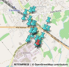 Mappa Via Isonzo, 34071 Cormons GO, Italia (0.30345)