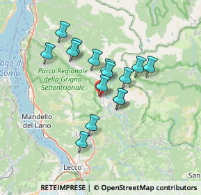 Mappa 23818 Pasturo LC, Italia (5.52267)