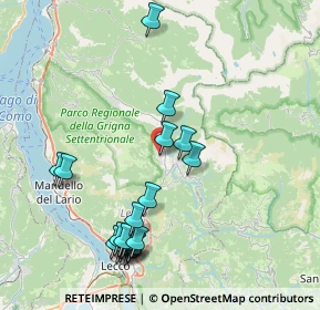 Mappa 23818 Pasturo LC, Italia (8.7645)