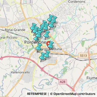 Mappa Via Meduna Vecchia, 33170 Pordenone PN, Italia (1.39813)