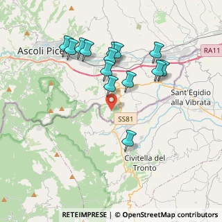 Mappa Via S. Cipriano, 63084 Folignano AP, Italia (3.87714)