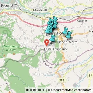 Mappa Via Colle Pasquale, 63084 Folignano AP, Italia (1.485)