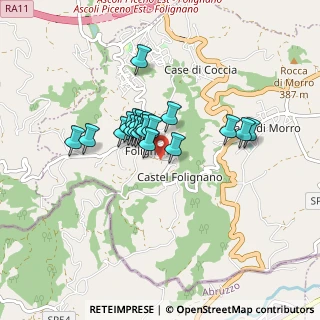 Mappa Via Fano, 63084 Folignano AP, Italia (0.6105)