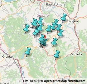 Mappa Via delle Cerquette, 06059 Todi PG, Italia (10.2205)