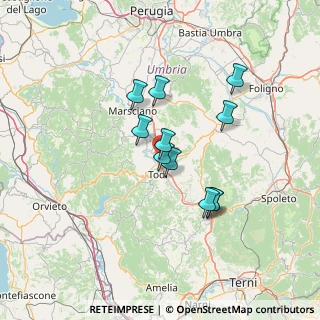 Mappa Via Toscana, 06059 Todi PG, Italia (11.39545)