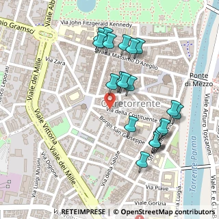 Mappa Via Costituente, 43125 Parma PR, Italia (0.2465)