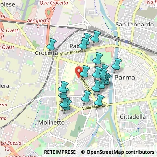 Mappa Via Strela, 43125 Parma PR, Italia (0.755)