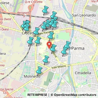 Mappa Via Strela, 43125 Parma PR, Italia (0.9455)