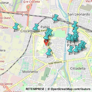 Mappa Via Strela, 43125 Parma PR, Italia (1.091)