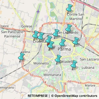 Mappa Via Strela, 43125 Parma PR, Italia (1.65417)