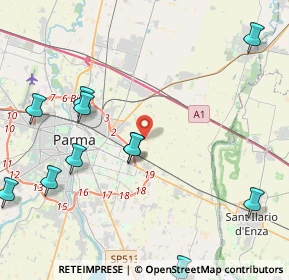 Mappa Via El Alamein, 43122 Parma PR, Italia (5.33091)