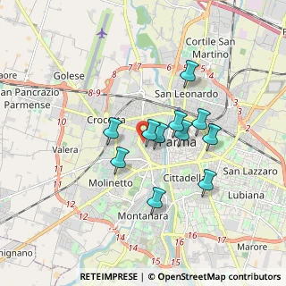 Mappa Via Alberto Riva, 43125 Parma PR, Italia (1.38727)