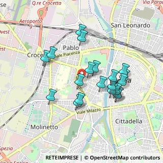 Mappa Via Alberto Riva, 43125 Parma PR, Italia (0.84)