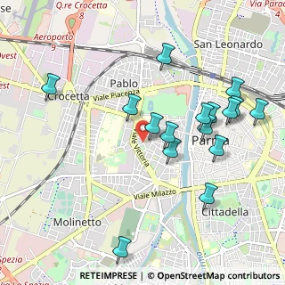 Mappa Via Alberto Riva, 43125 Parma PR, Italia (1.0675)