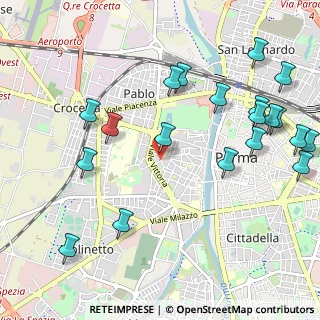 Mappa Via Alberto Riva, 43125 Parma PR, Italia (1.2985)