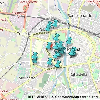 Mappa Via Alberto Riva, 43125 Parma PR, Italia (0.6625)