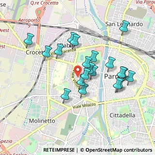 Mappa Via Alberto Riva, 43125 Parma PR, Italia (0.8595)