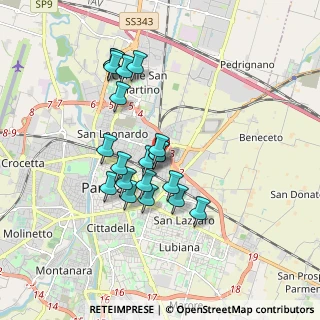 Mappa Via Ermete Zacconi, 43122 Parma PR, Italia (1.553)