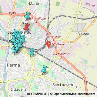 Mappa Via Ermete Zacconi, 43122 Parma PR, Italia (1.433)