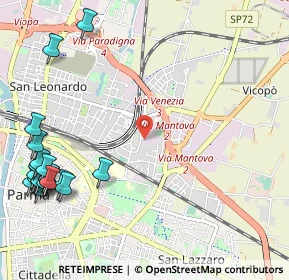 Mappa Via Ermete Zacconi, 43122 Parma PR, Italia (1.568)