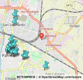 Mappa Via Ermete Zacconi, 43122 Parma PR, Italia (1.5425)