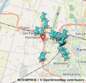 Mappa Via Battaglia di S. Pietro, 43126 Parma PR, Italia (1.536)