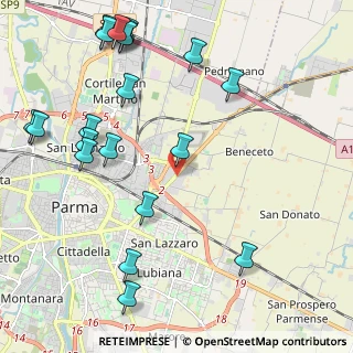 Mappa Largo Ambra Cacciari, 43122 Parma PR, Italia (2.747)