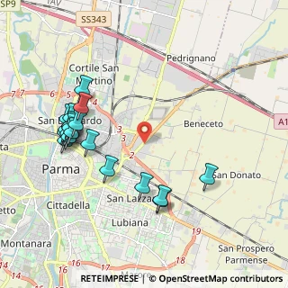 Mappa Largo Ambra Cacciari, 43122 Parma PR, Italia (2.2375)