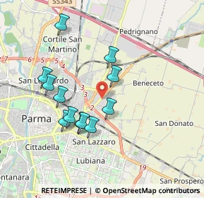 Mappa Largo Ambra Cacciari, 43122 Parma PR, Italia (1.7025)