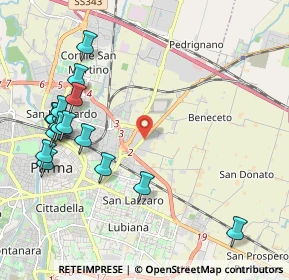 Mappa Largo Ambra Cacciari, 43122 Parma PR, Italia (2.45875)