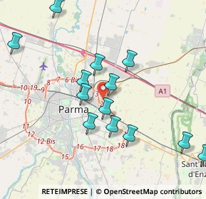 Mappa Via Romeo Azzoni, 43122 Parma PR, Italia (3.97769)