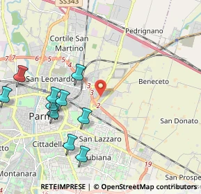 Mappa Via Romeo Azzoni, 43122 Parma PR, Italia (2.56182)