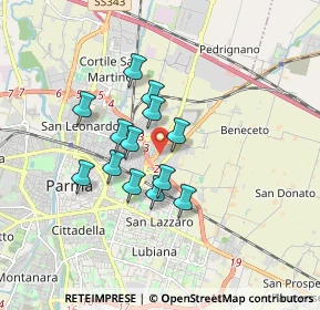 Mappa Via Romeo Azzoni, 43122 Parma PR, Italia (1.31308)