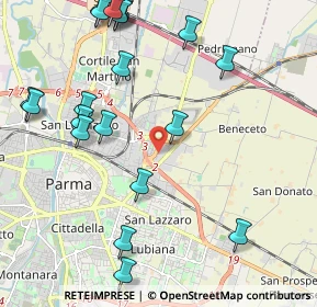 Mappa Via Romeo Azzoni, 43122 Parma PR, Italia (2.6155)