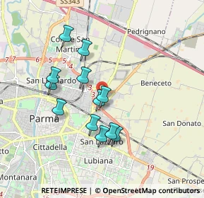 Mappa Via Romeo Azzoni, 43122 Parma PR, Italia (1.58833)