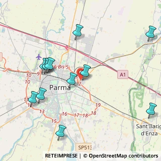 Mappa Via Romeo Azzoni, 43122 Parma PR, Italia (4.75)