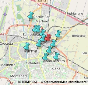 Mappa Via Francesco Lasagna, 43122 Parma PR, Italia (1.17077)