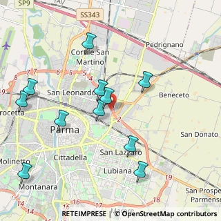 Mappa Strada del Paullo, 43123 Parma PR, Italia (2.19273)