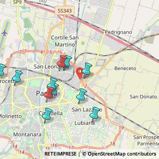 Mappa Strada del Paullo, 43123 Parma PR, Italia (2.11455)