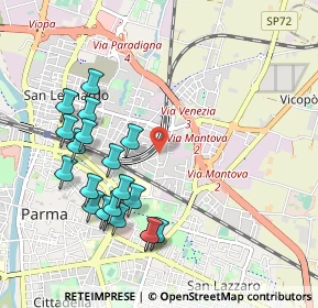 Mappa Via Cocconi Ildebrando, 43122 Parma PR, Italia (1.068)