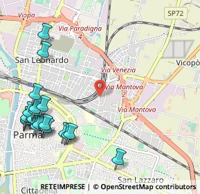 Mappa Via Cocconi Ildebrando, 43122 Parma PR, Italia (1.415)