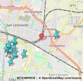 Mappa Via Cocconi Ildebrando, 43122 Parma PR, Italia (1.52545)